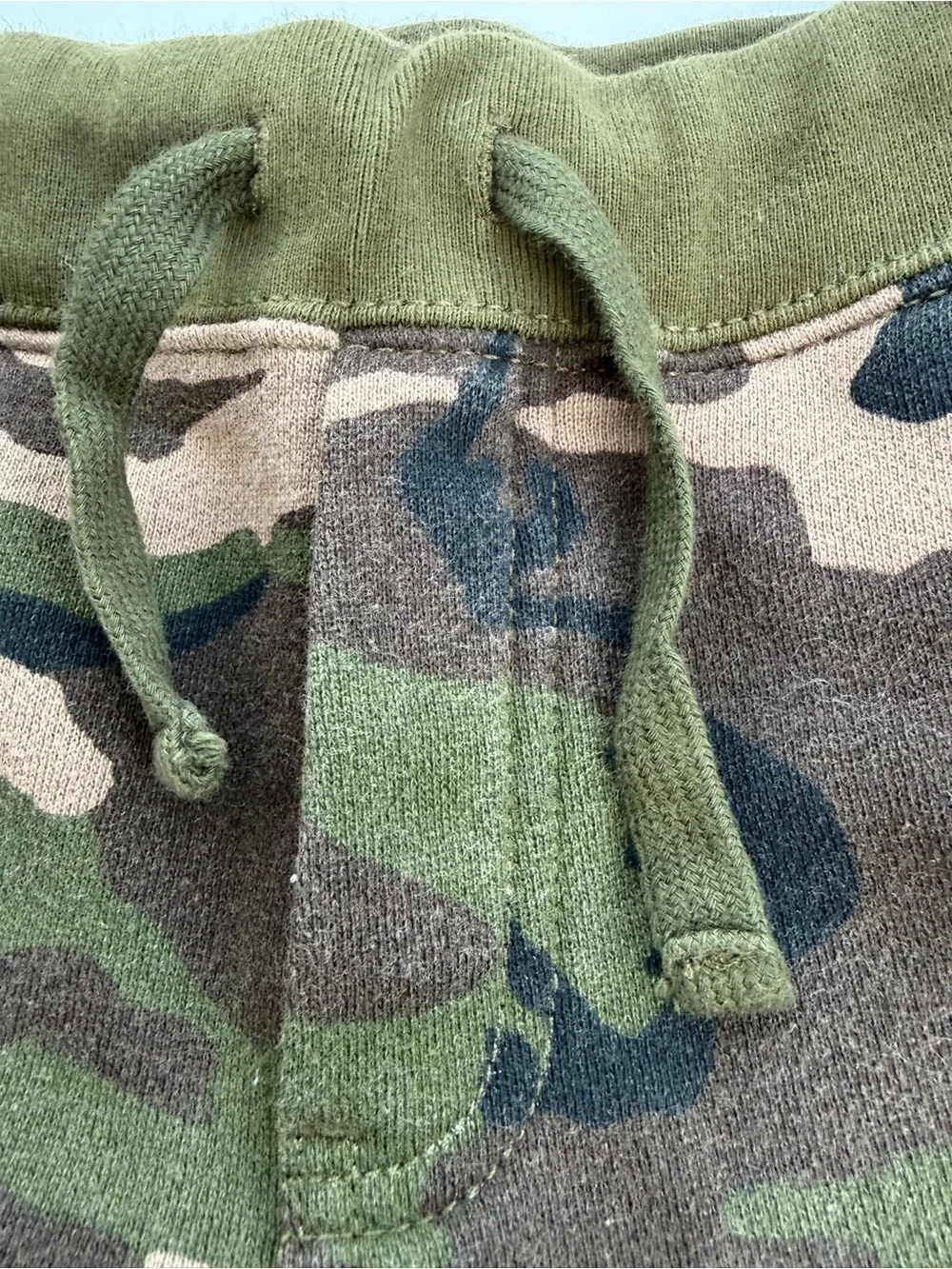 Polo Ralph Lauren Boys 4/4T Camo Fleece Jogger Sweatpants Orange Pony